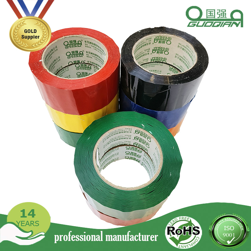 BOPP Film Coloured Packaging Tape , Water Based Acrylic Adhesive Tape