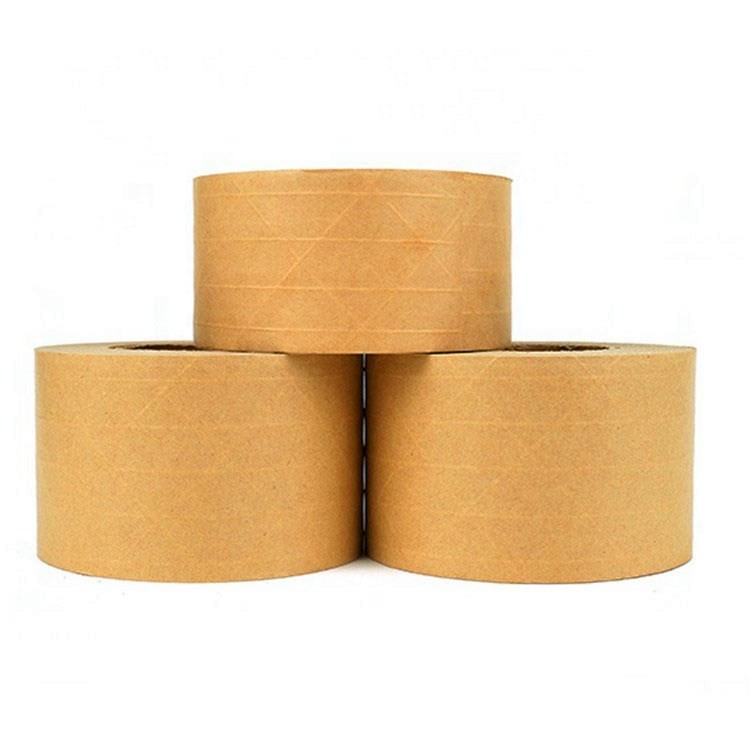 Self Adhesive Fiber Reinforced Crepe Kraft Gum Paper Packing Tape