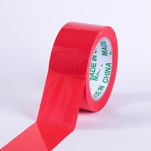 Stable 48mm Red PVC Packing Tape , Light Weight Custom Printed Parcel Tape