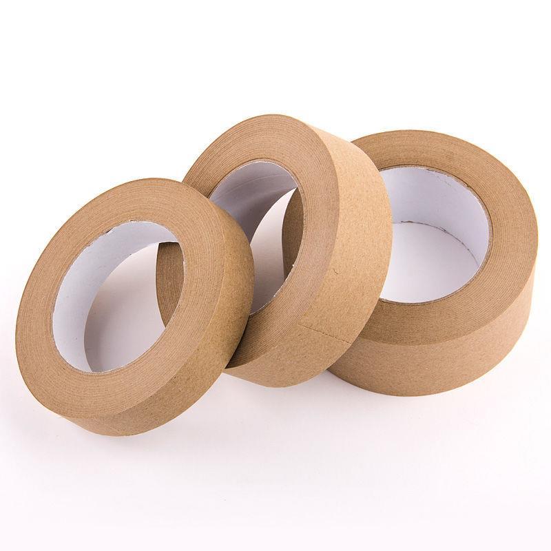 Water activated kraft paper package gummed  tape